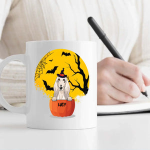Halloween Dog Mug – Custom Clipart & Name on Both Sides