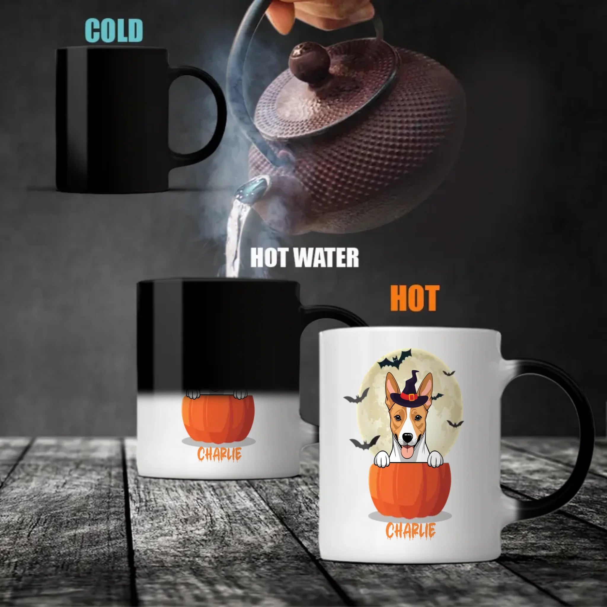 Pet All The Pupkins Mug – Custom Dog Clipart & Name