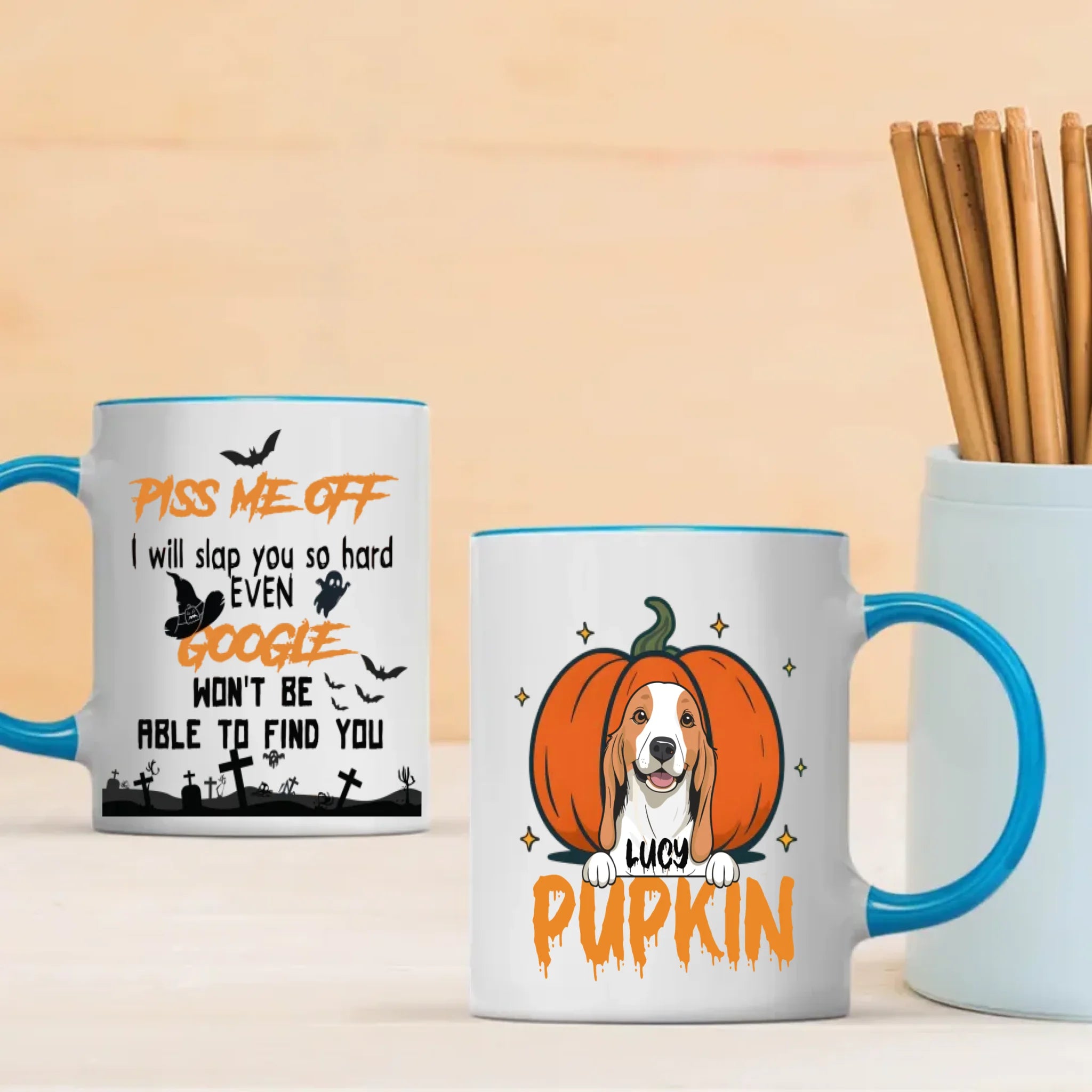 Piss Me Off Mug – Custom Dog Clipart & PUPKIN Text