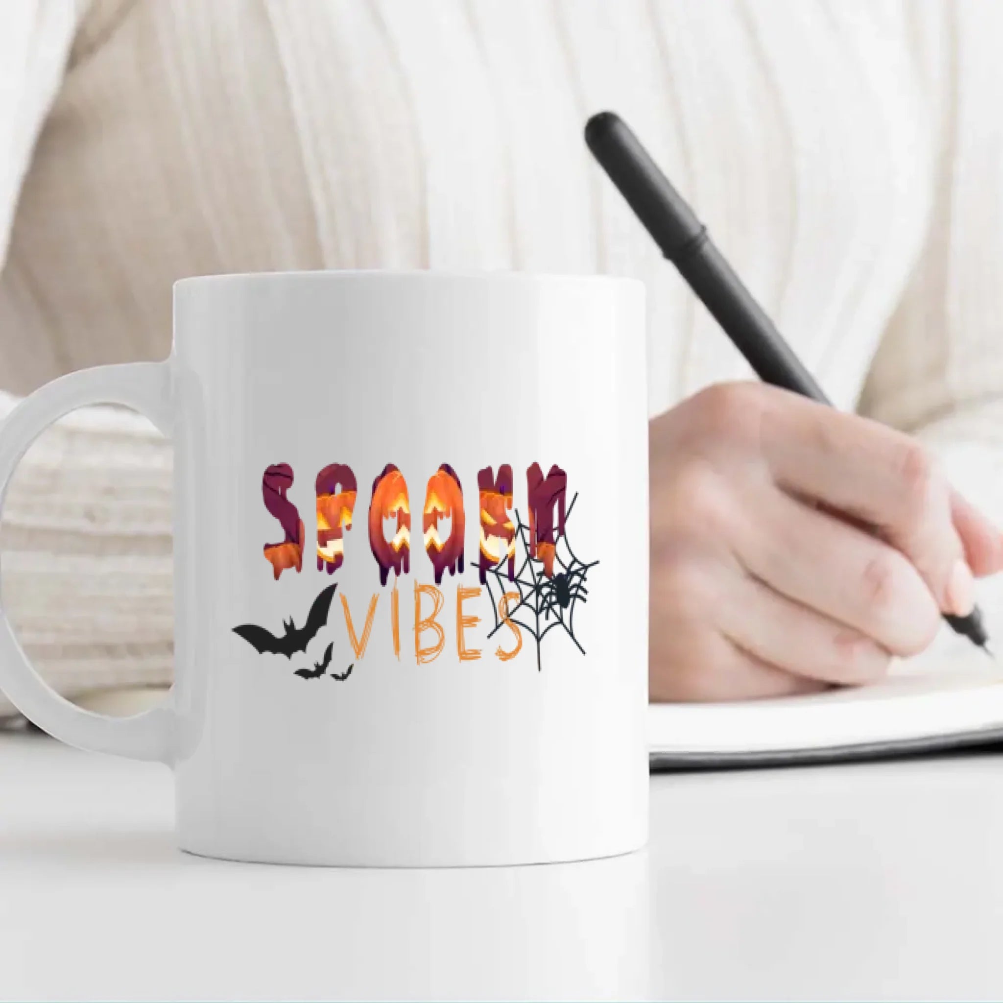 Spooky Vibes Mug – Custom Dogo Argentino Halloween Design