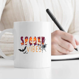 Spooky Vibes Mug – Custom Dogo Argentino Halloween Design