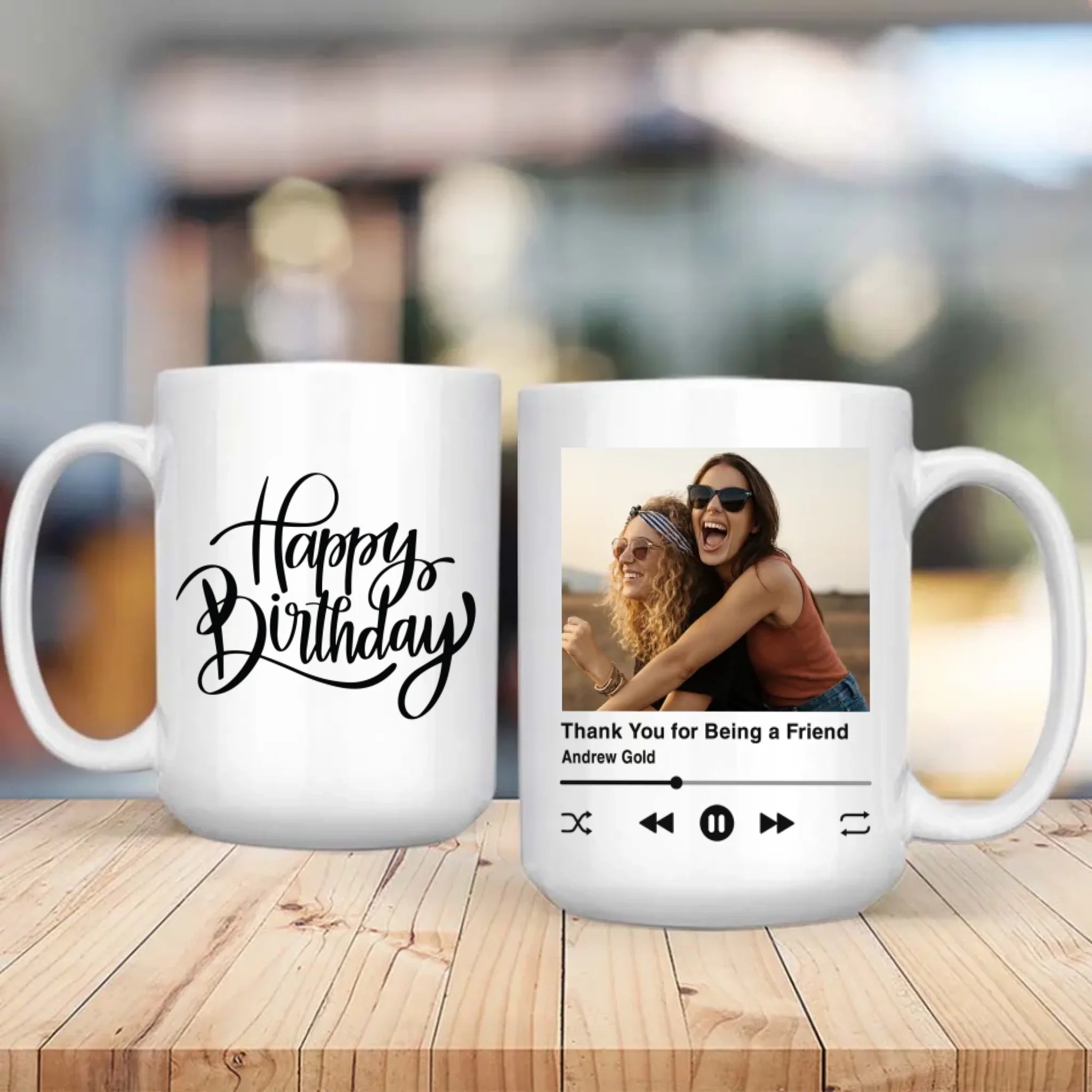 Thank You for Being a Friend – Personalised Birthday Mug –89Prints
