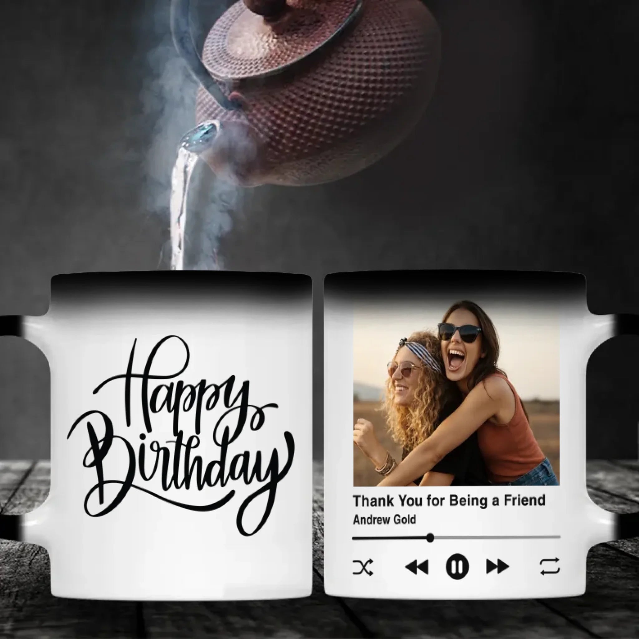 Thank You for Being a Friend – Personalised Birthday Mug –89Prints