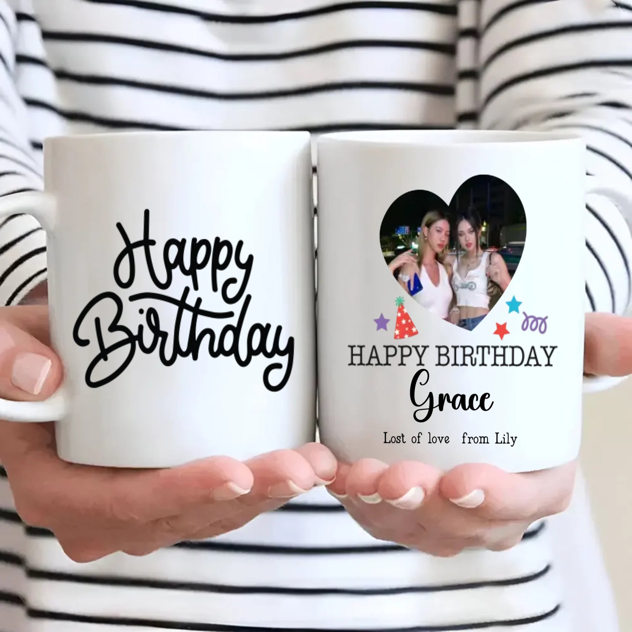 Happy Birthday Mug with Name – Custom Printed Gift –89Prints