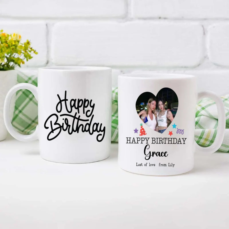 Happy Birthday Mug with Name – Custom Printed Gift –89Prints