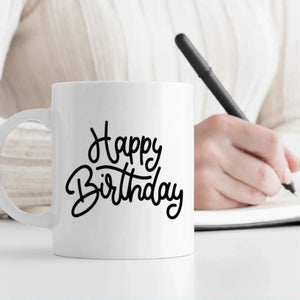 Happy Birthday Mug with Name – Custom Printed Gift –89Prints
