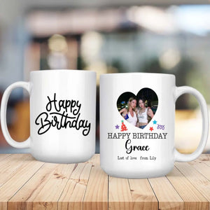 Happy Birthday Mug with Name – Custom Printed Gift –89Prints