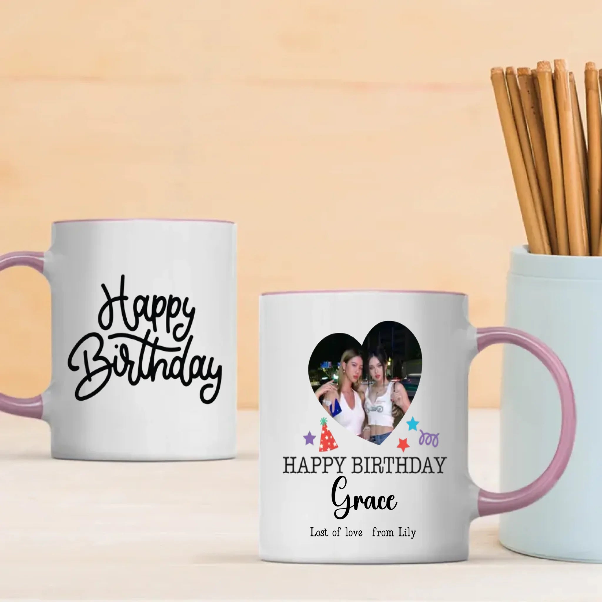Happy Birthday Mug with Name – Custom Printed Gift –89Prints