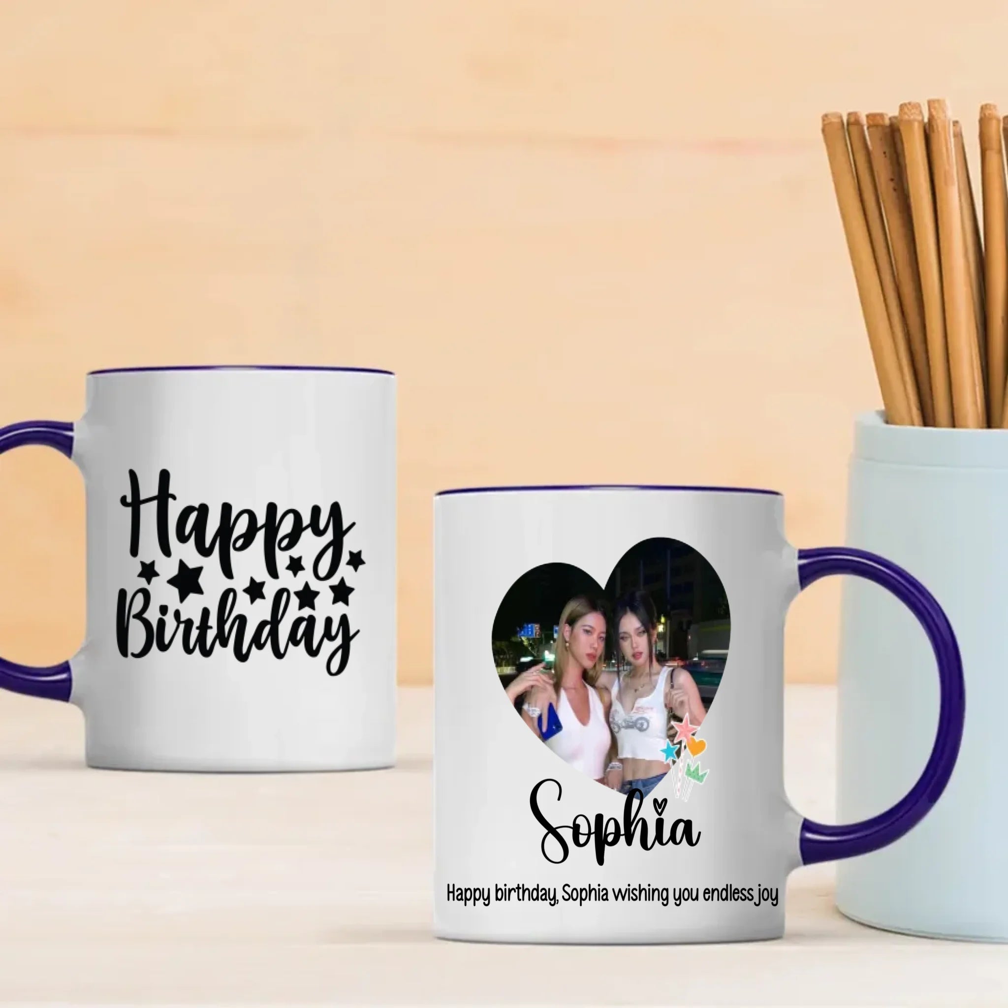Custom Birthday Mug – “Wishing You Endless Joy” Gift Cup –89Prints