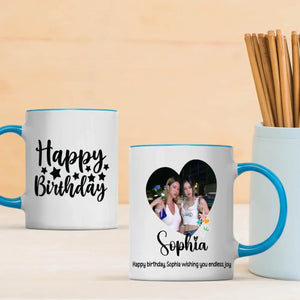 Custom Birthday Mug – “Wishing You Endless Joy” Gift Cup –89Prints