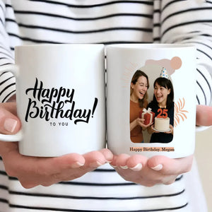 Happy Birthday Printed Mugs For Friends – Customised Name & Party Giveaways –89Prints