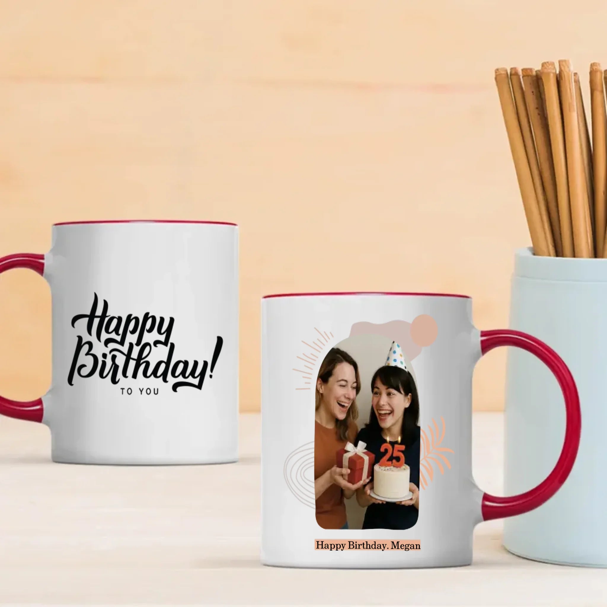 Happy Birthday Printed Mugs For Friends – Customised Name & Party Giveaways –89Prints
