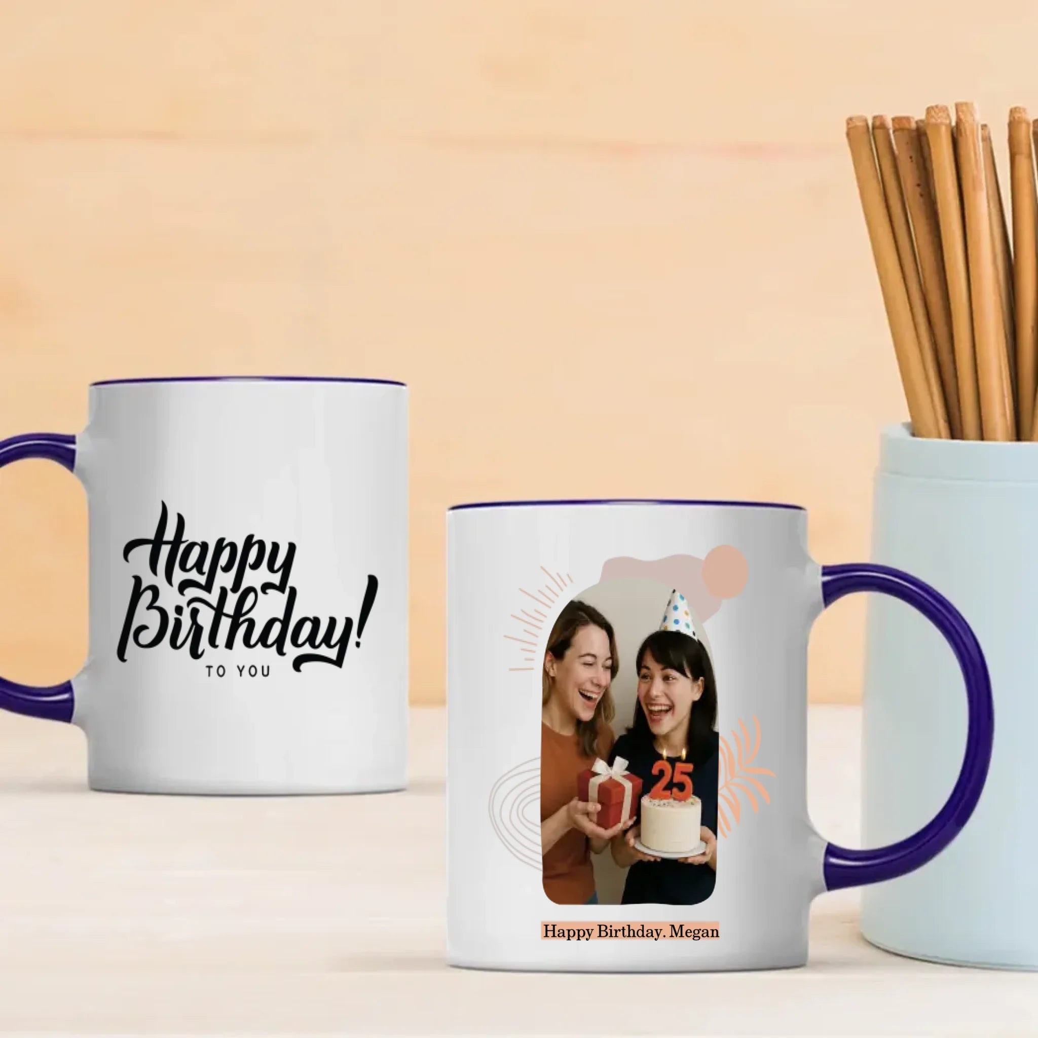 Happy Birthday Printed Mugs For Friends – Customised Name & Party Giveaways –89Prints