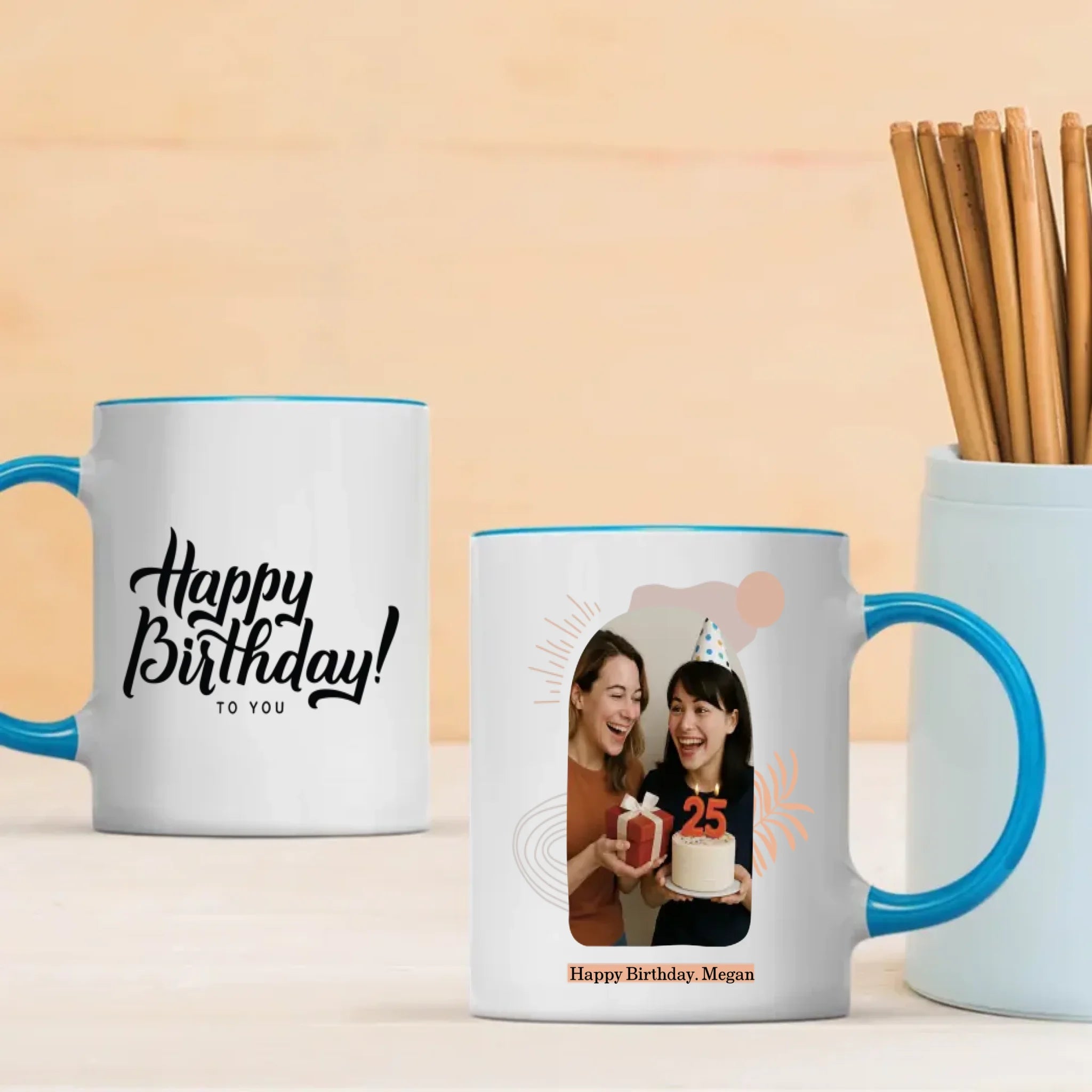 Happy Birthday Printed Mugs For Friends – Customised Name & Party Giveaways –89Prints