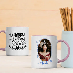 Artistic Happy Birthday Printed Mug-89Prints