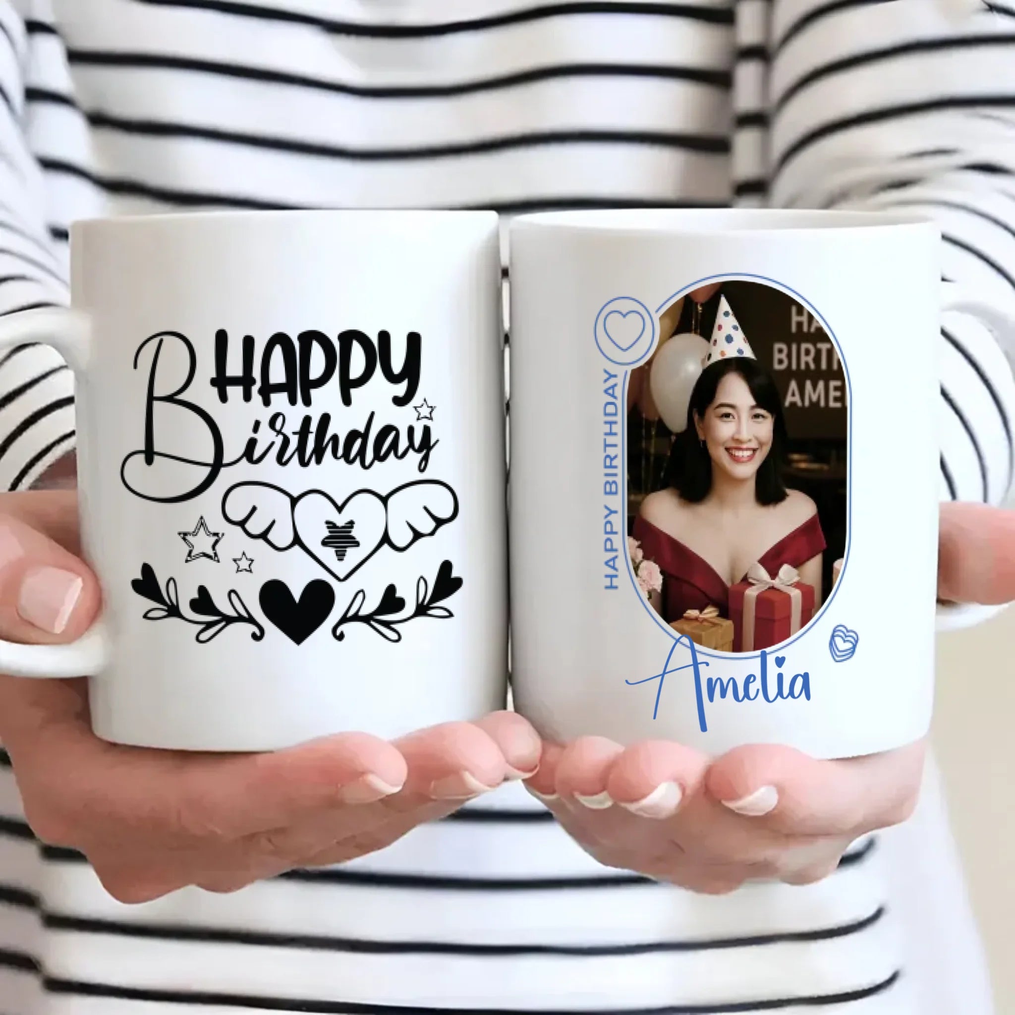 Artistic Happy Birthday Printed Mug-89Prints