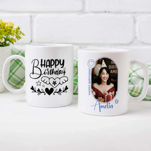 Artistic Happy Birthday Printed Mug-89Prints