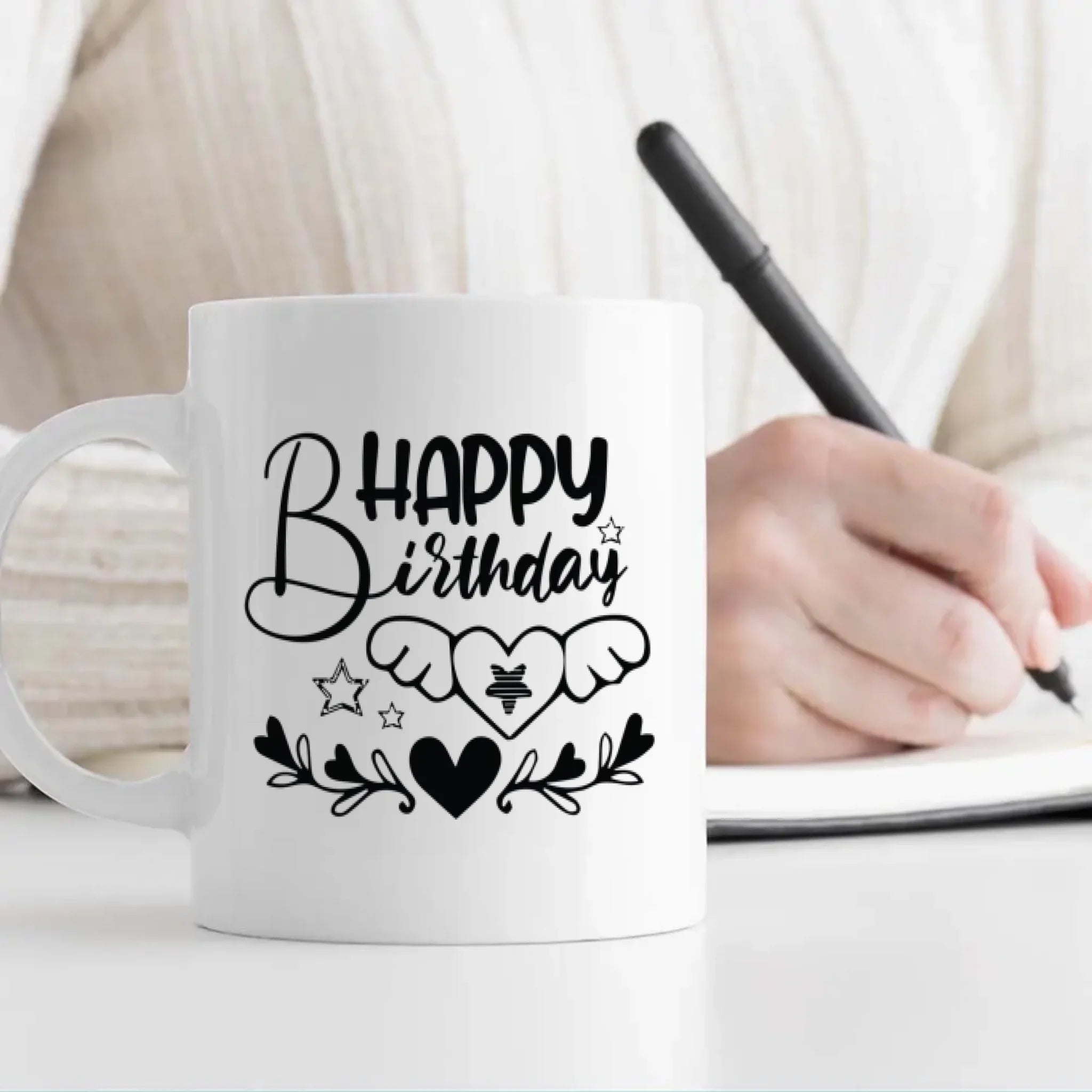 Artistic Happy Birthday Printed Mug-89Prints