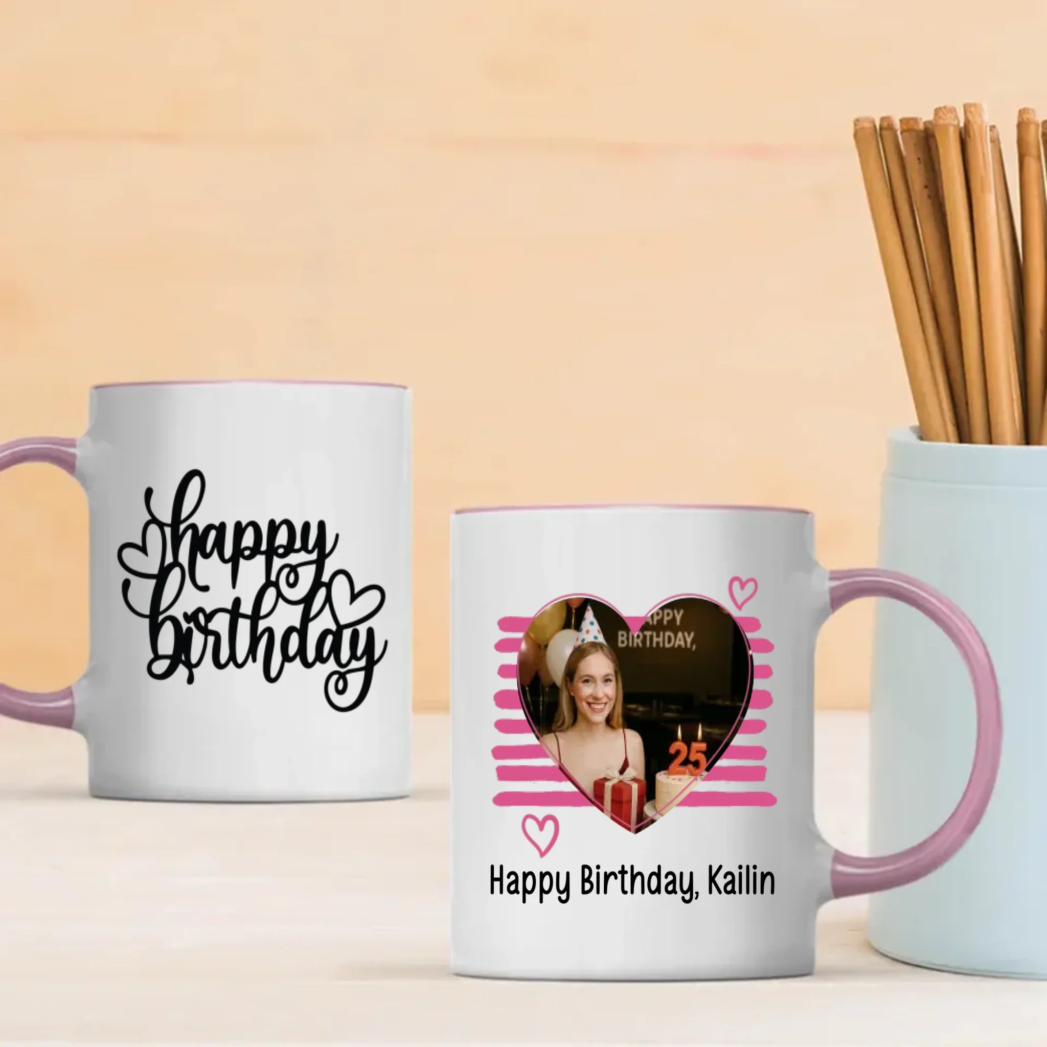 Cheers to 25 Years – Happy 25th Birthday Mug –89Prints