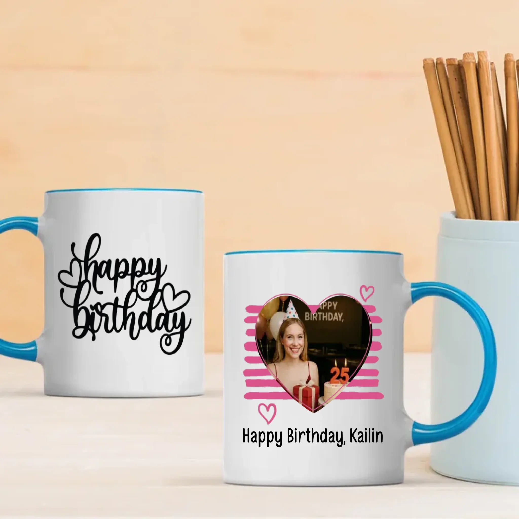 Cheers to 25 Years – Happy 25th Birthday Mug –89Prints