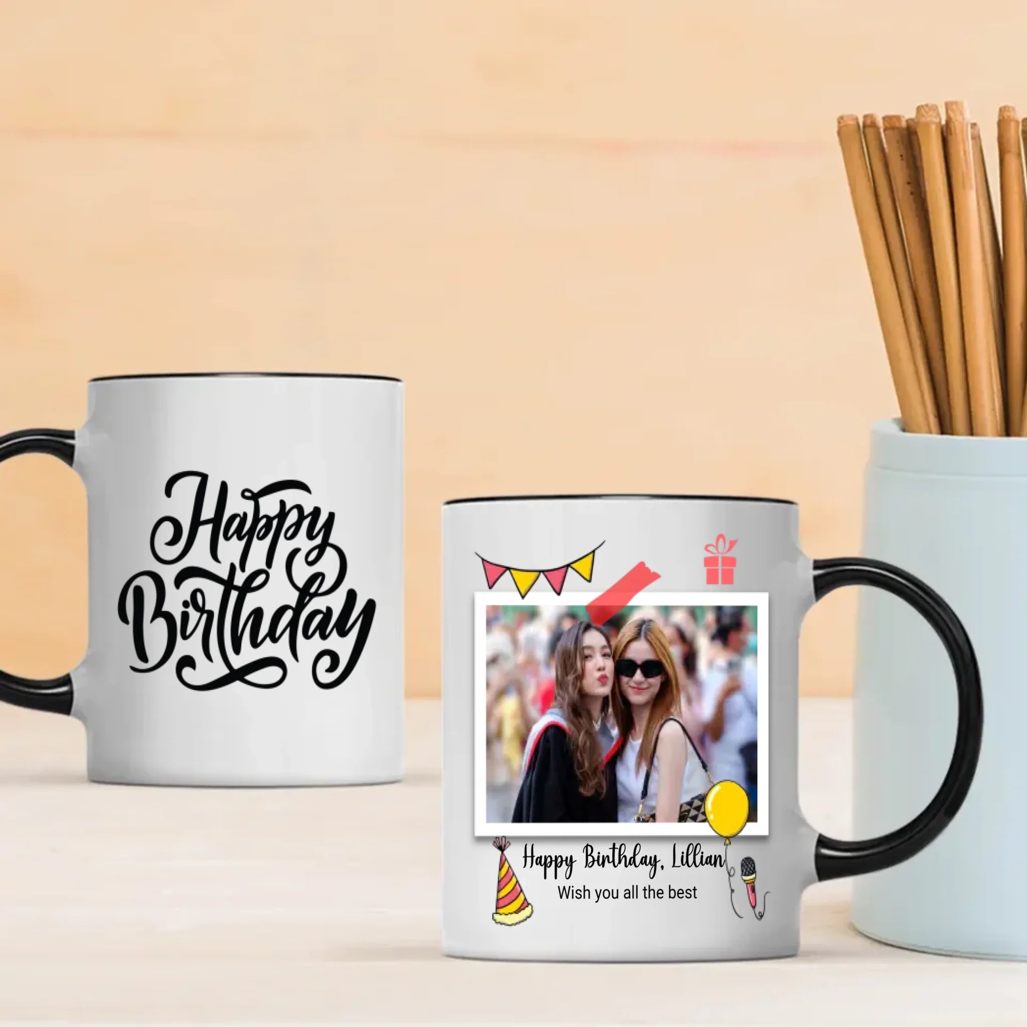 Happy Birthday Mug with Name – Wish You All the Best – 89Prints