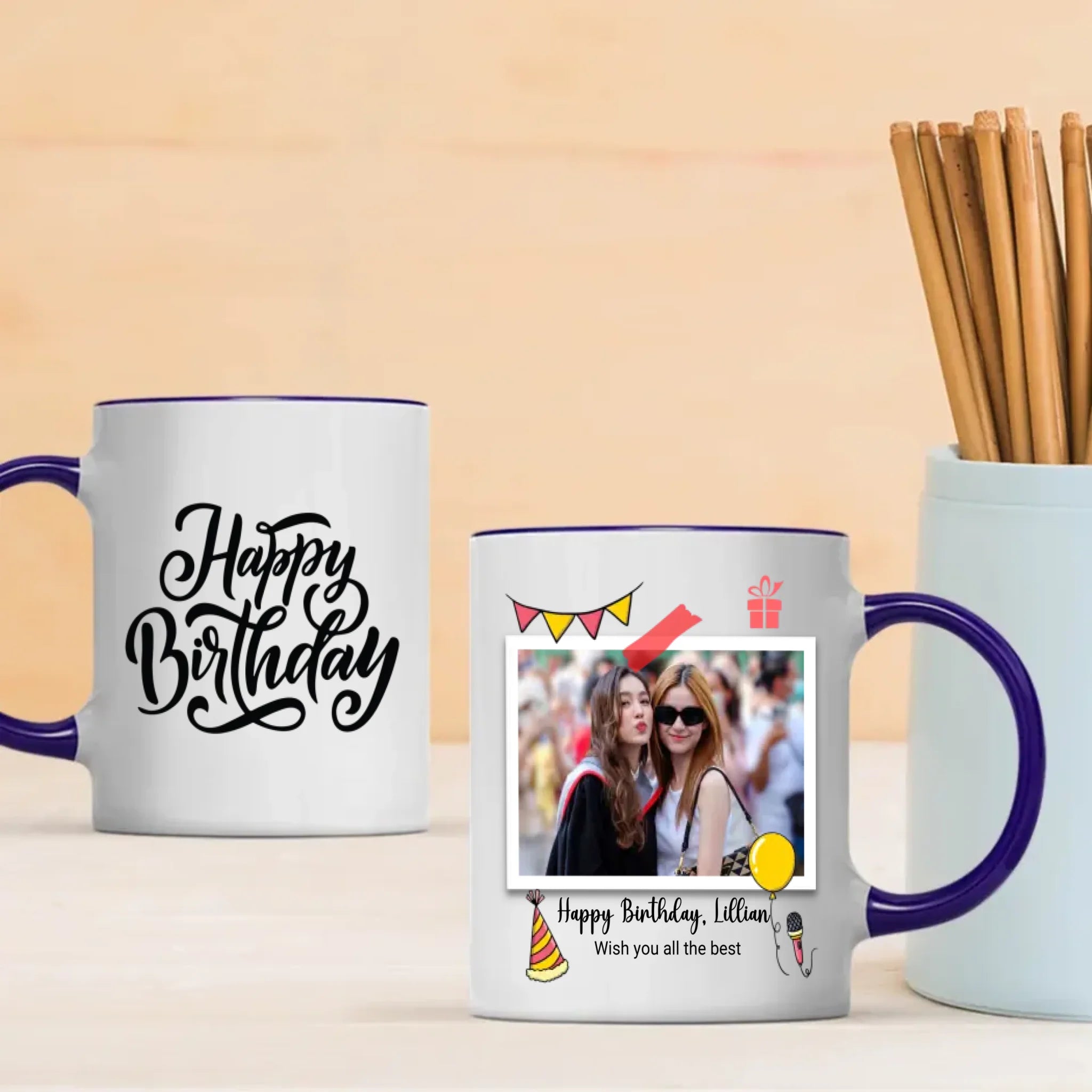 Happy Birthday Mug with Name – Wish You All the Best – 89Prints