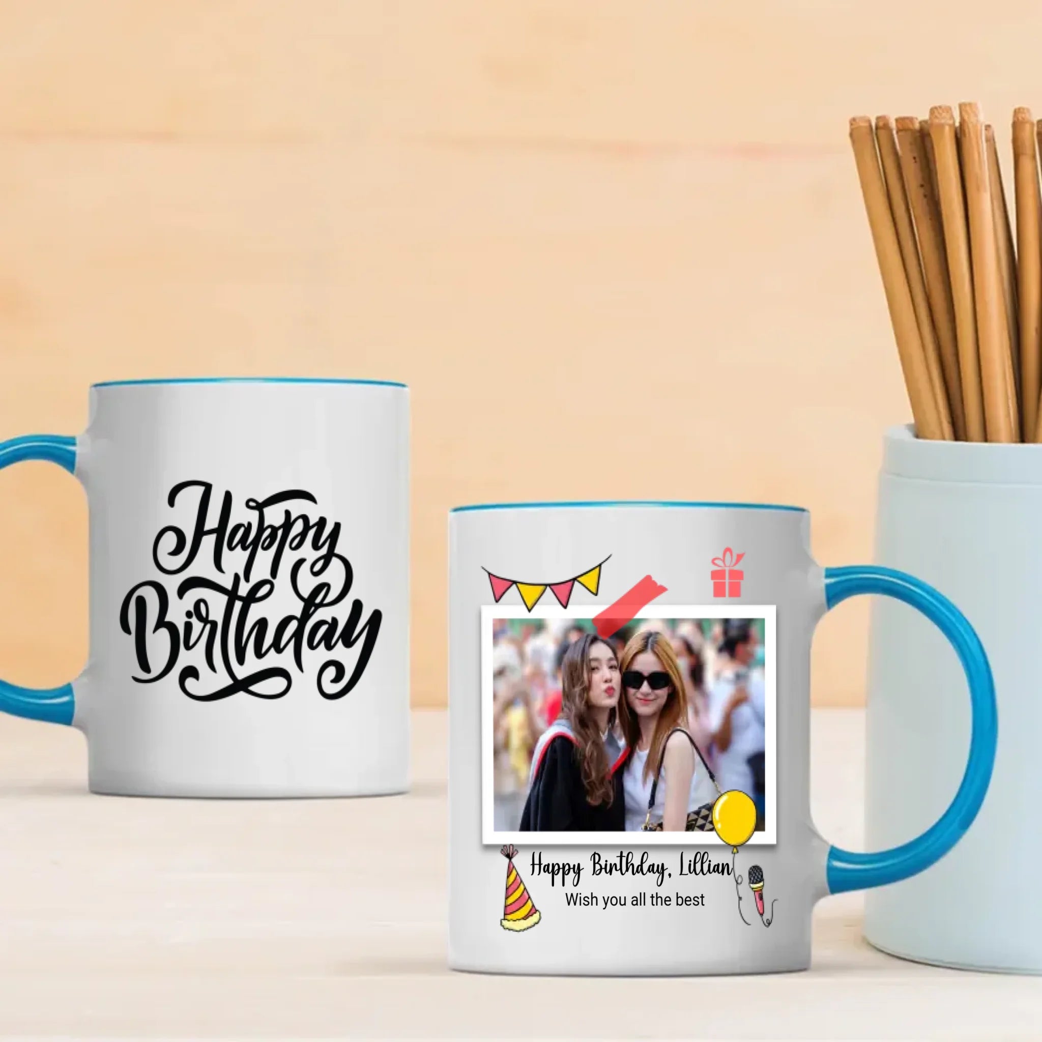 Happy Birthday Mug with Name – Wish You All the Best – 89Prints