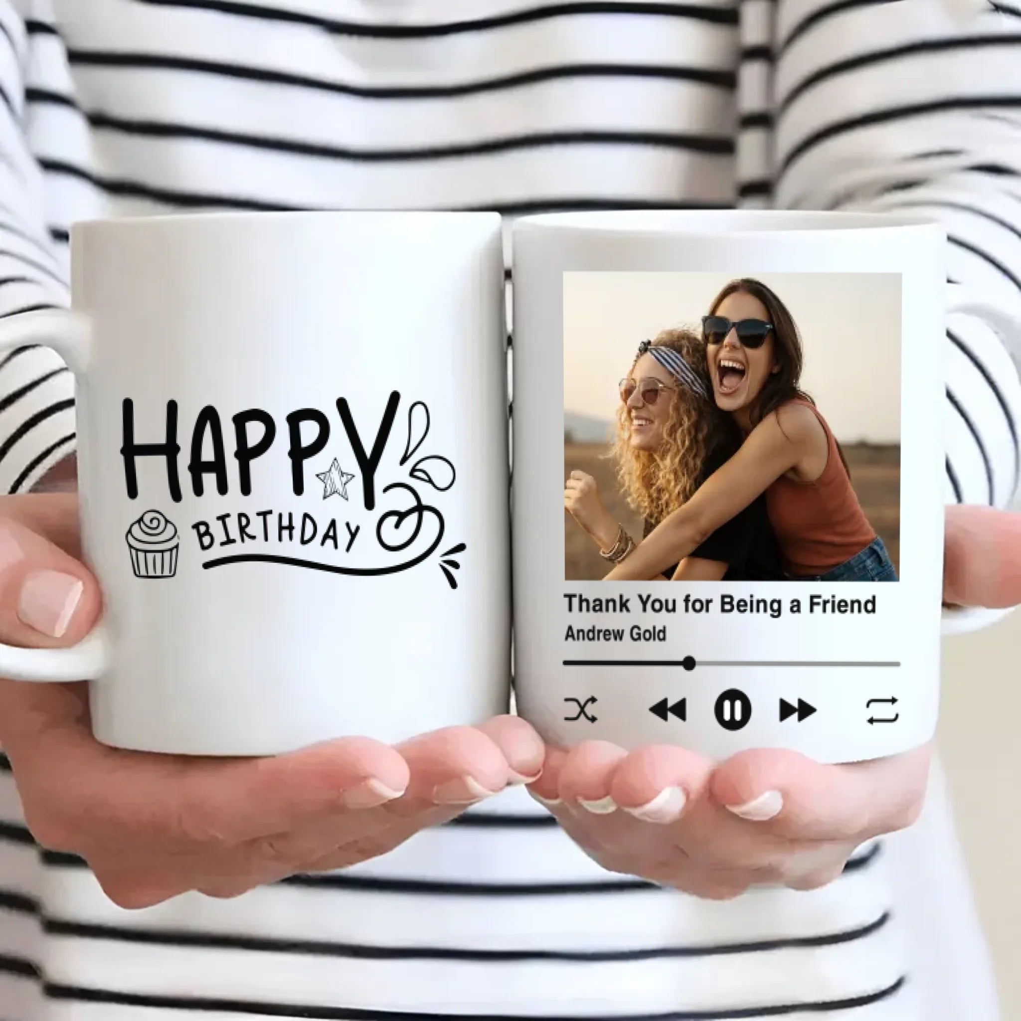 Sister Birthday Mug – Thank You for Being a Friend –89Prints