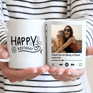 Sister Birthday Mug – Thank You for Being a Friend –89Prints