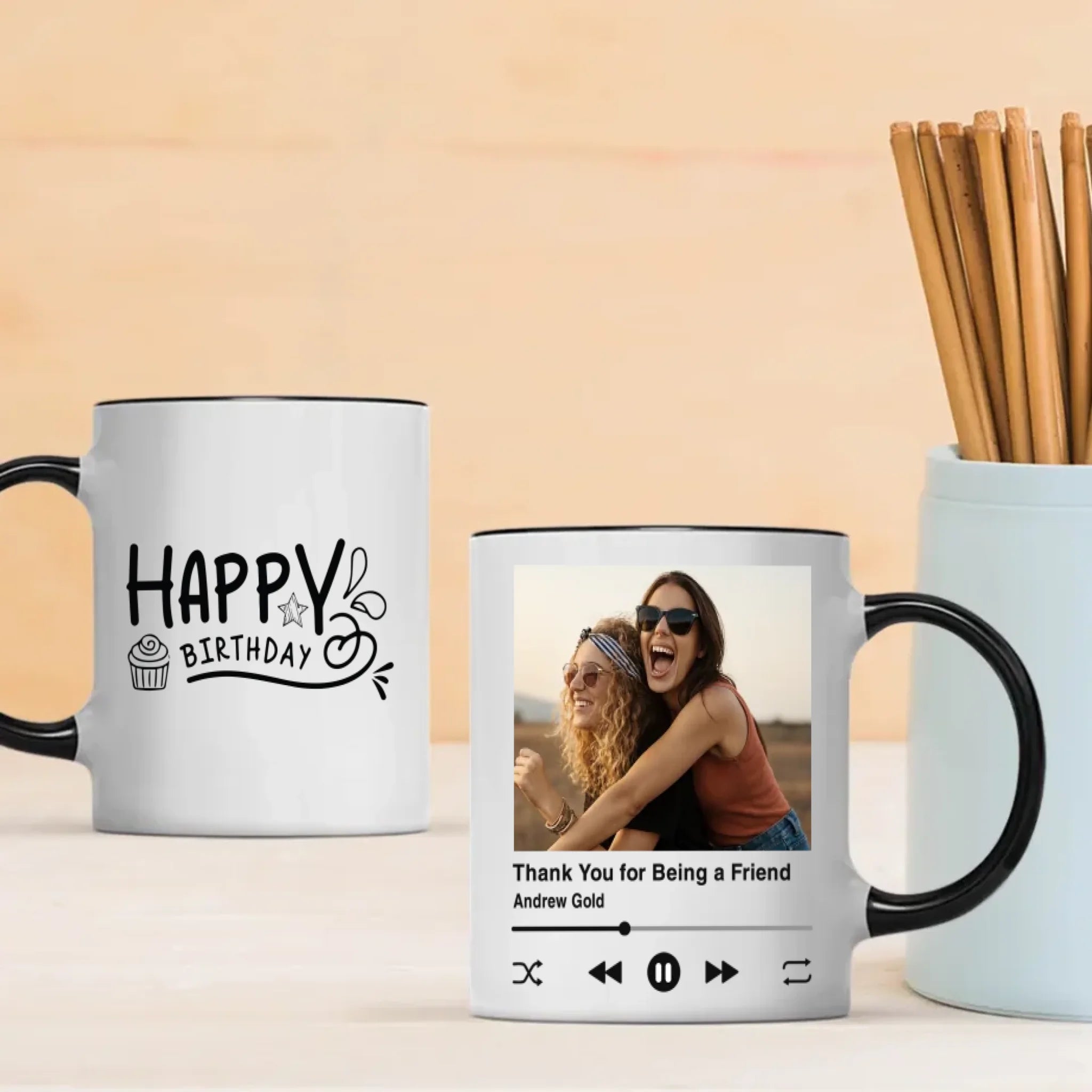 Sister Birthday Mug – Thank You for Being a Friend –89Prints