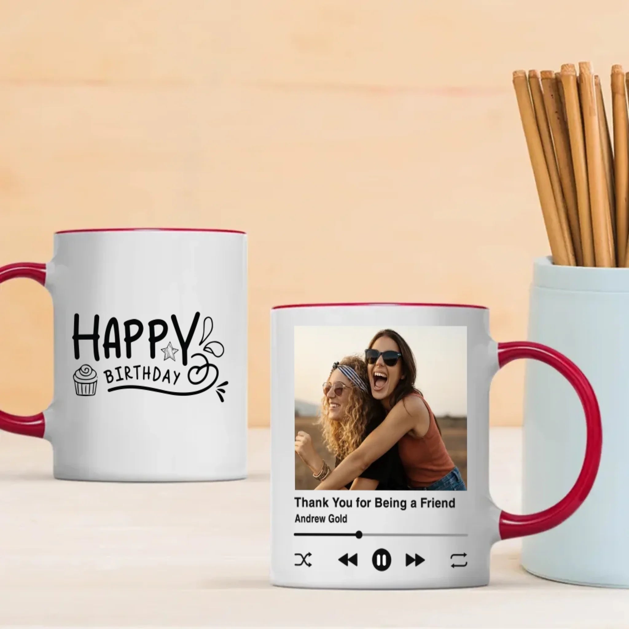 Sister Birthday Mug – Thank You for Being a Friend –89Prints