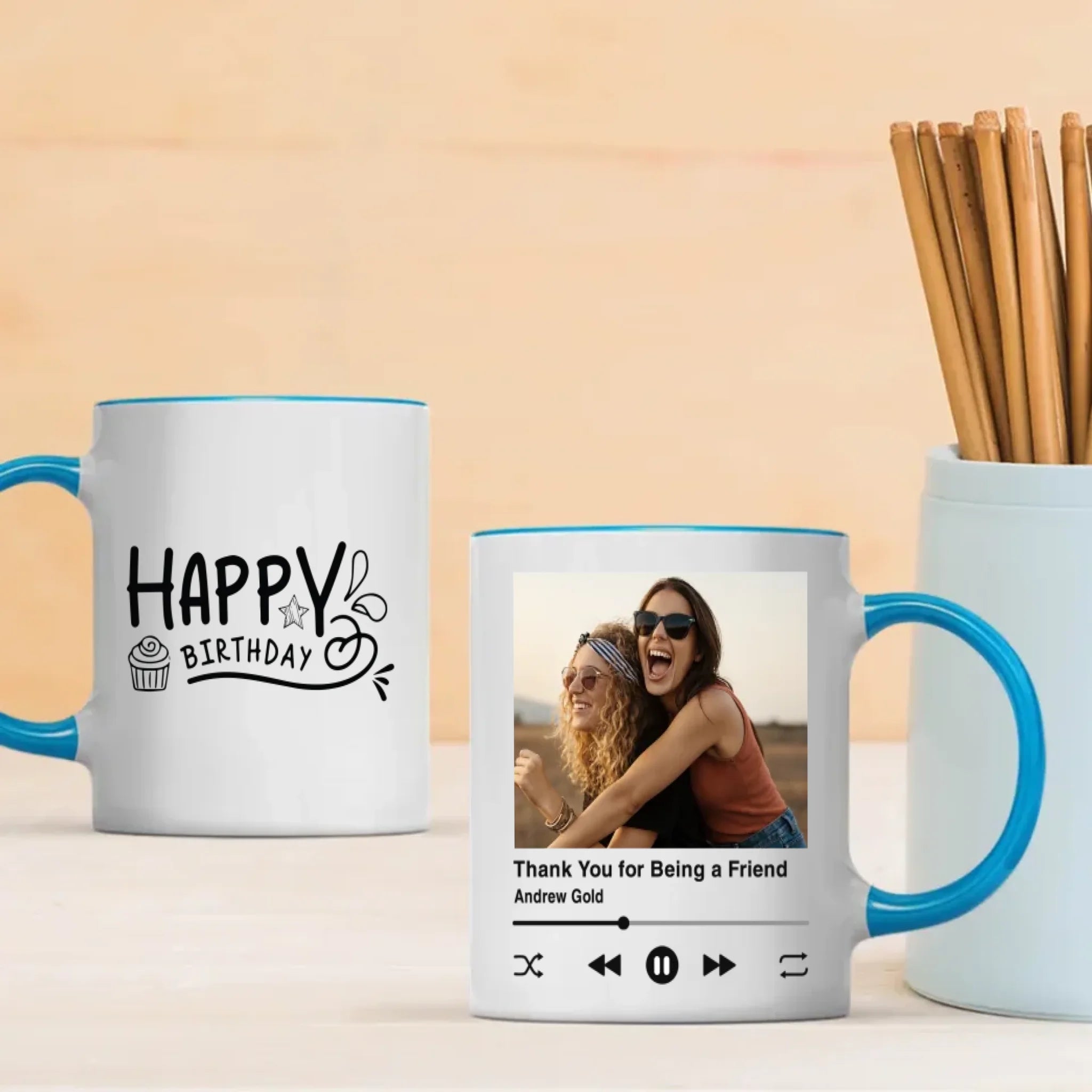 Sister Birthday Mug – Thank You for Being a Friend –89Prints