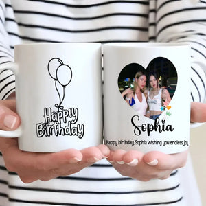 Happy Birthday Mug with Name – “Wishing You Endless Joy” –89Prints