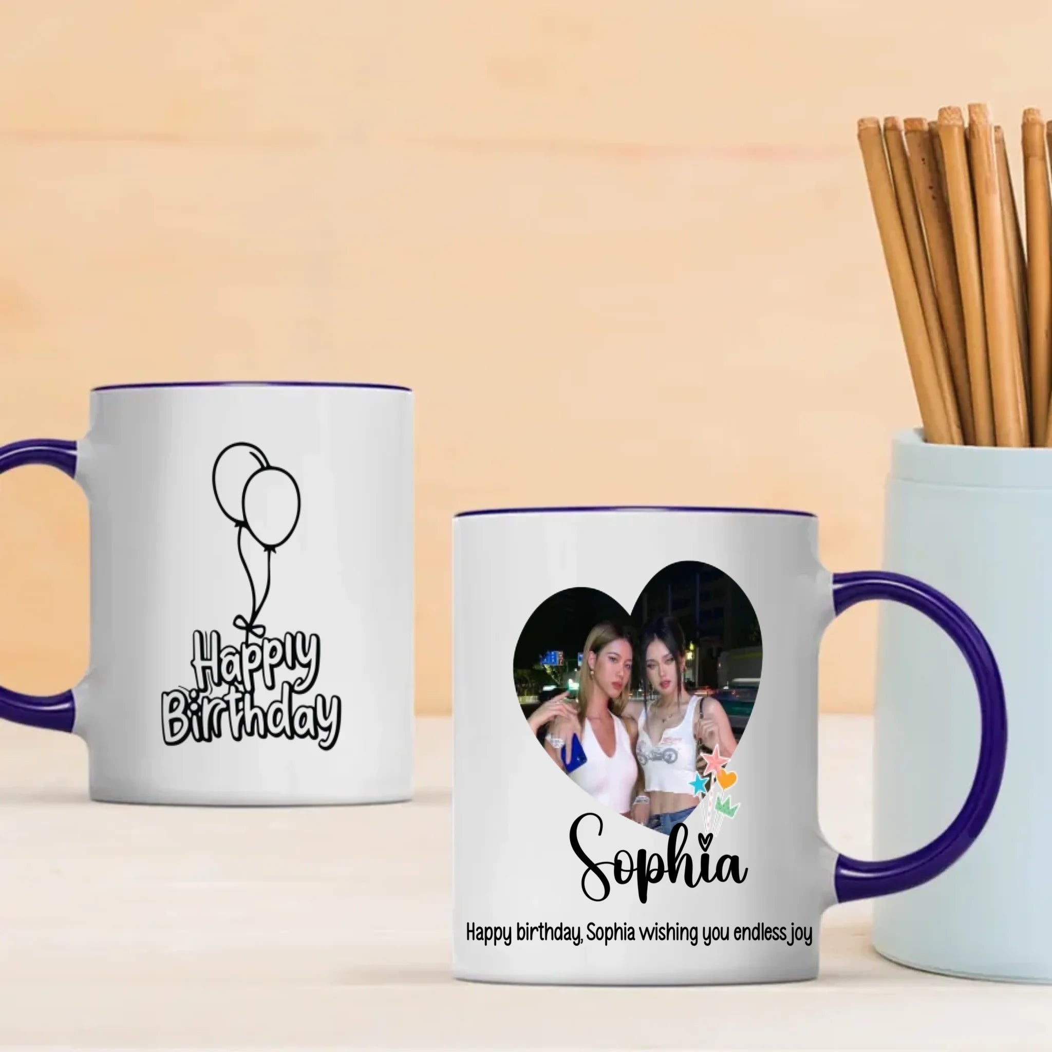 Happy Birthday Mug with Name – “Wishing You Endless Joy” –89Prints