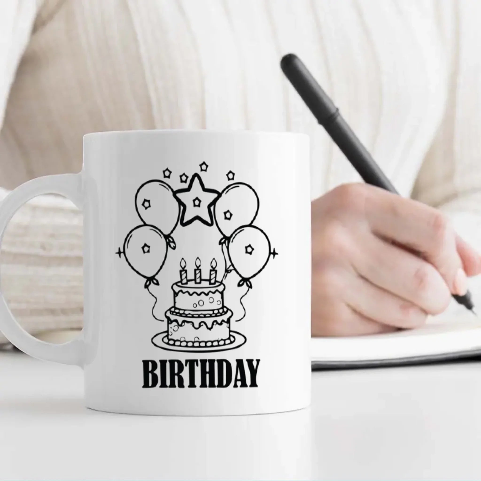 Happy Birthday Mug with Name – “Shine On Beautiful Soul” – 89Prints