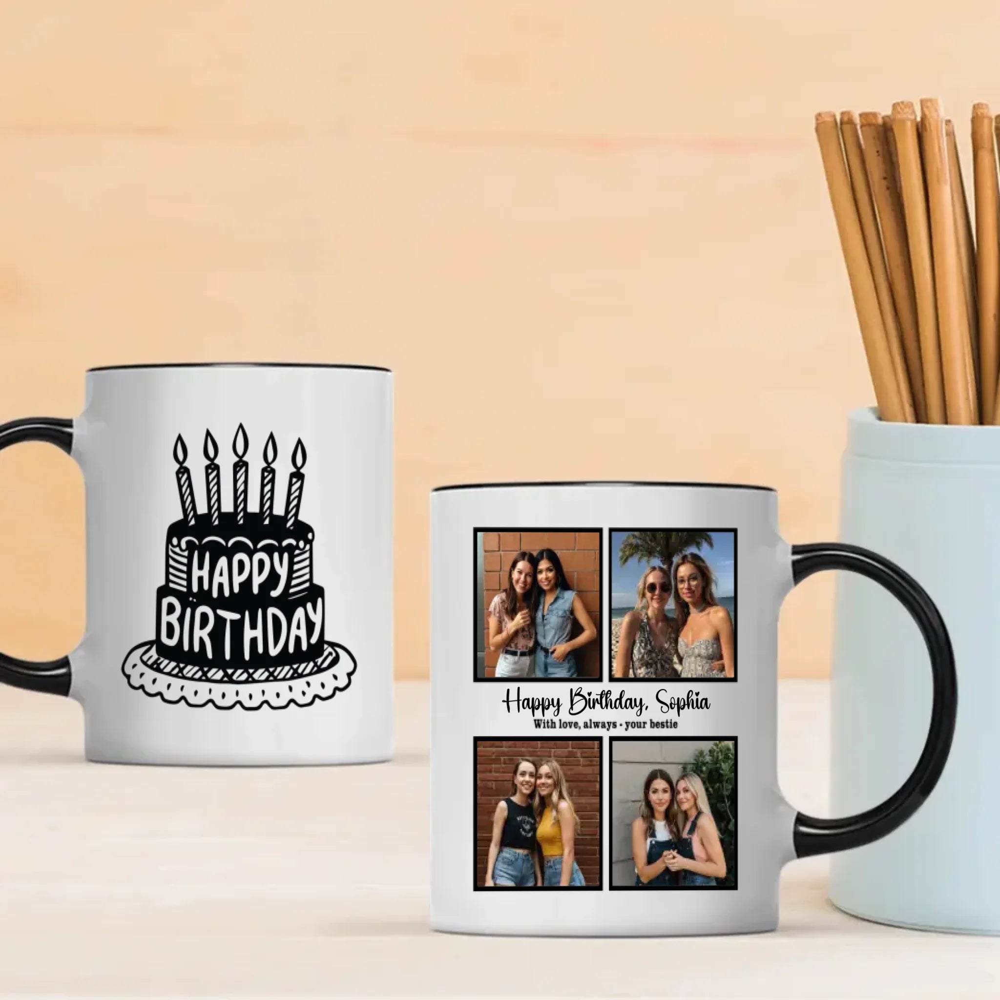 Best Friend Birthday Mug – With Love, Always – Your Bestie – 89Prints