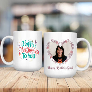 Happy 25th Birthday Mug – Personalised Gift Cup –89Prints