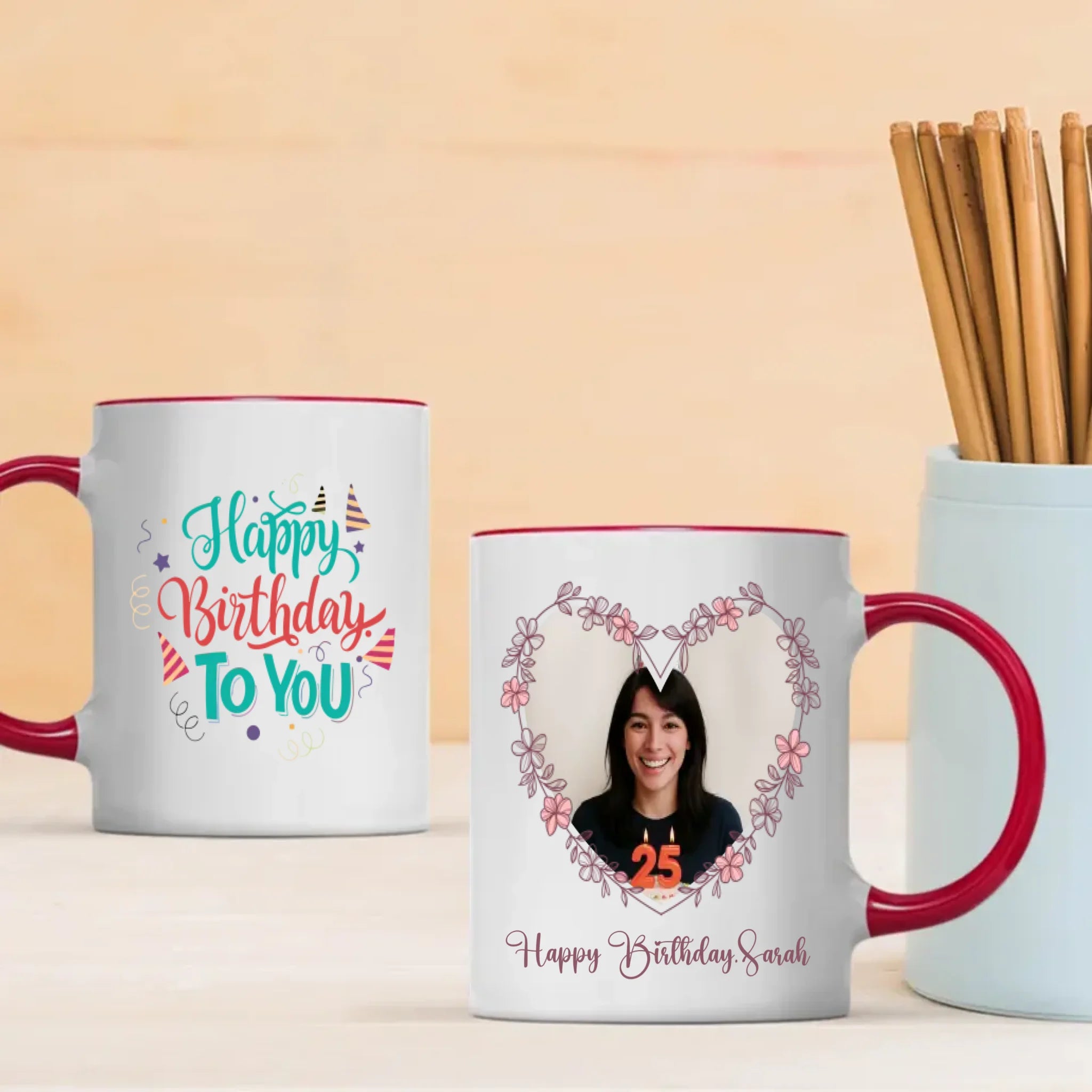 Happy 25th Birthday Mug – Personalised Gift Cup –89Prints