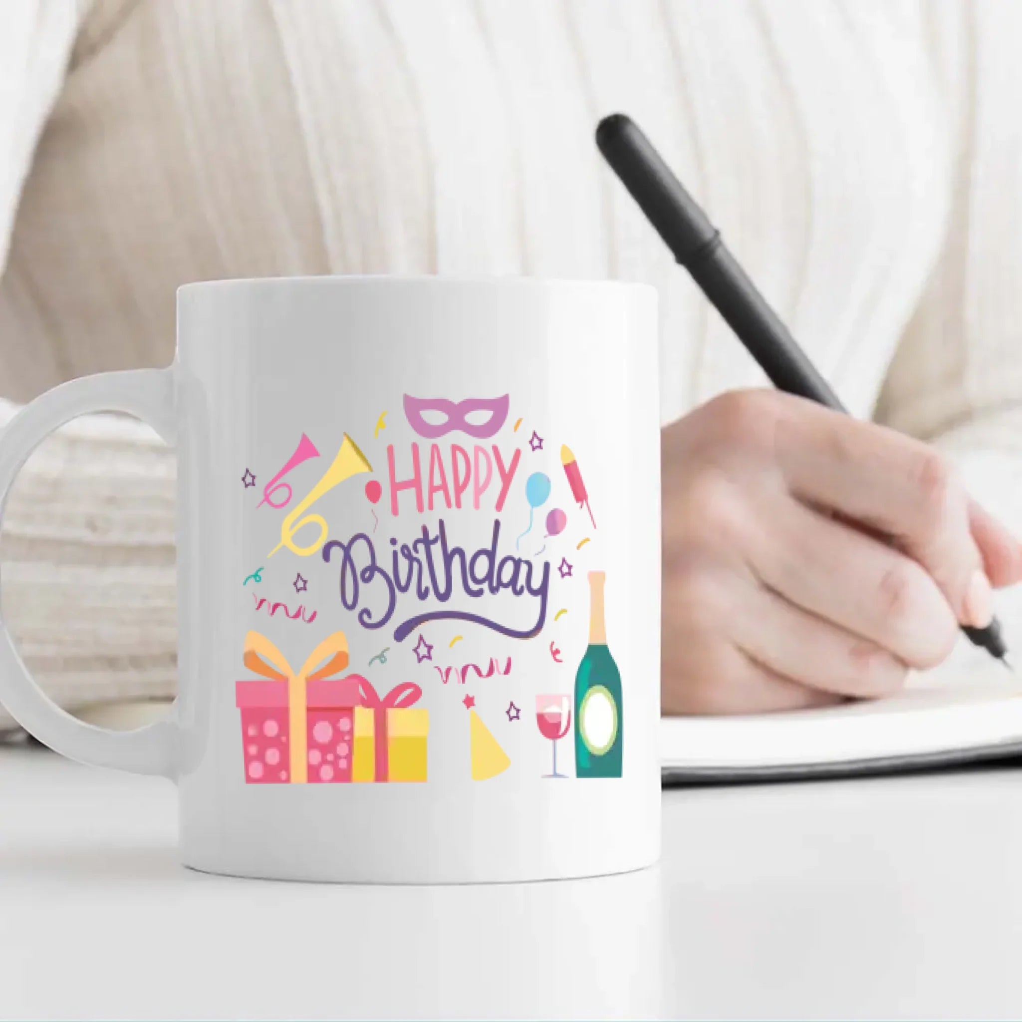 Happy Birthday Mug for Her – Elegant Personalized Gift for Women – 89Prints