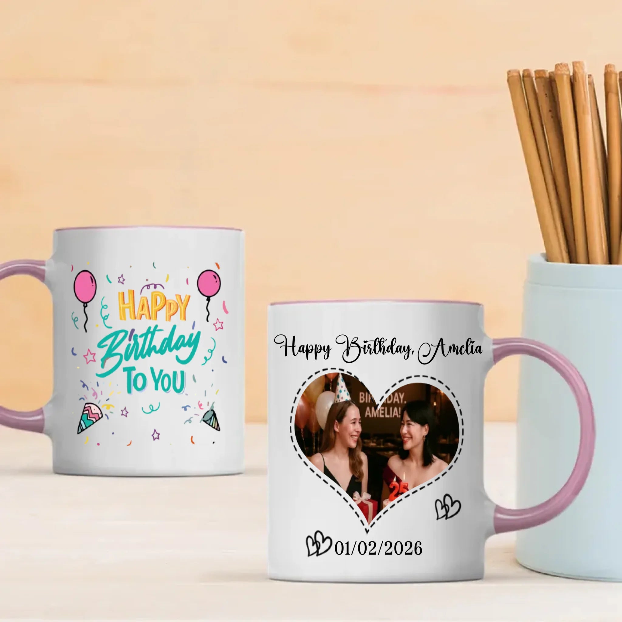 Happy Sweet 25 Birthday Mug – Personalized Elegant Gift for Milestone Celebration – 89Prints