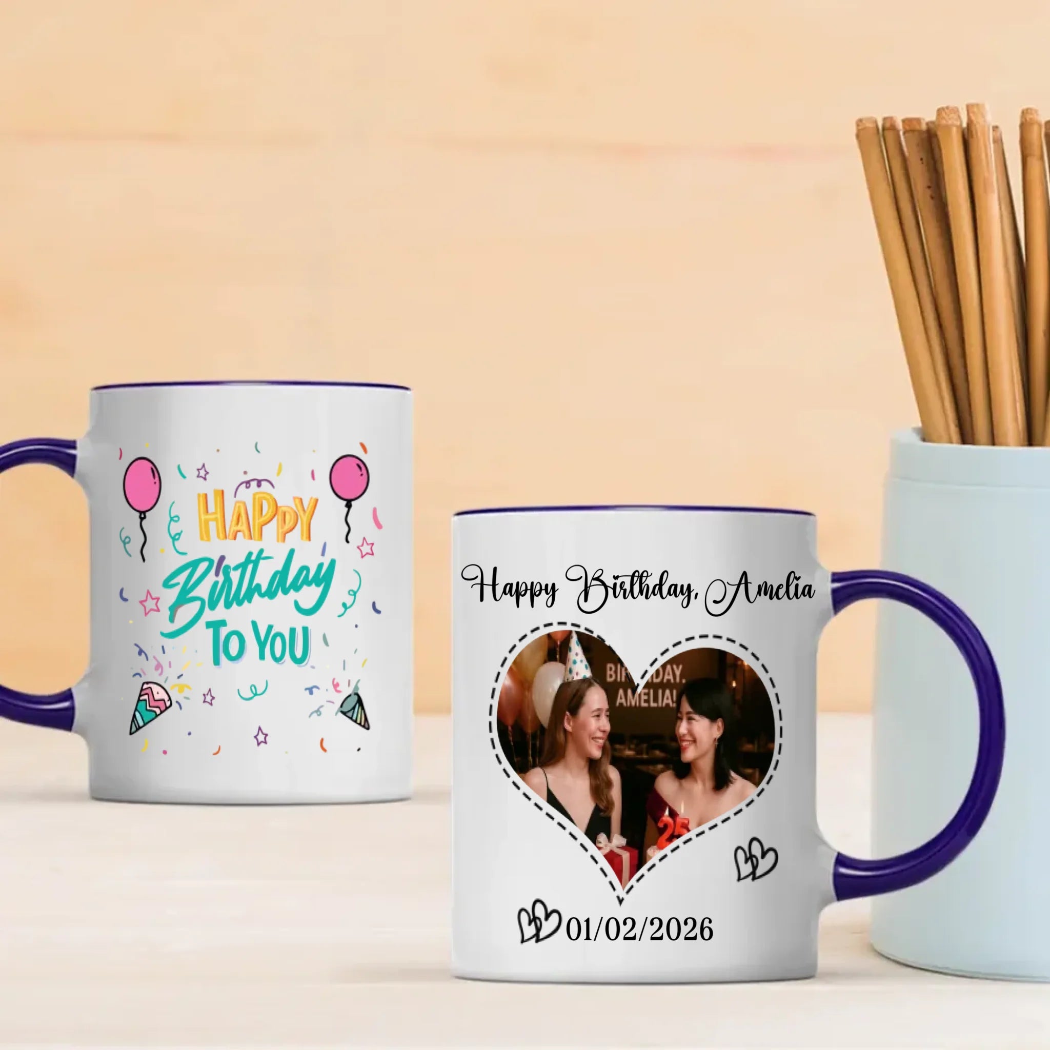 Happy Sweet 25 Birthday Mug – Personalized Elegant Gift for Milestone Celebration – 89Prints