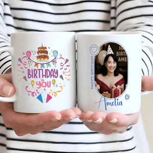 Happy Birthday Mom Mug – Elegant Gift – 89Prints