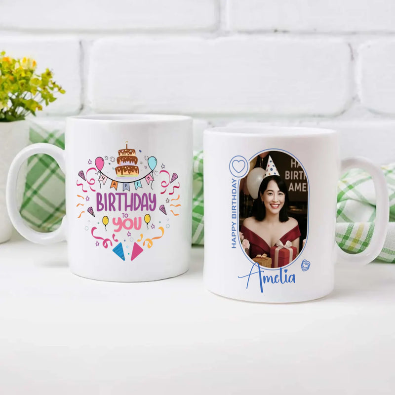 Happy Birthday Mom Mug – Elegant Gift – 89Prints
