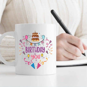 Happy Birthday Mom Mug – Elegant Gift – 89Prints