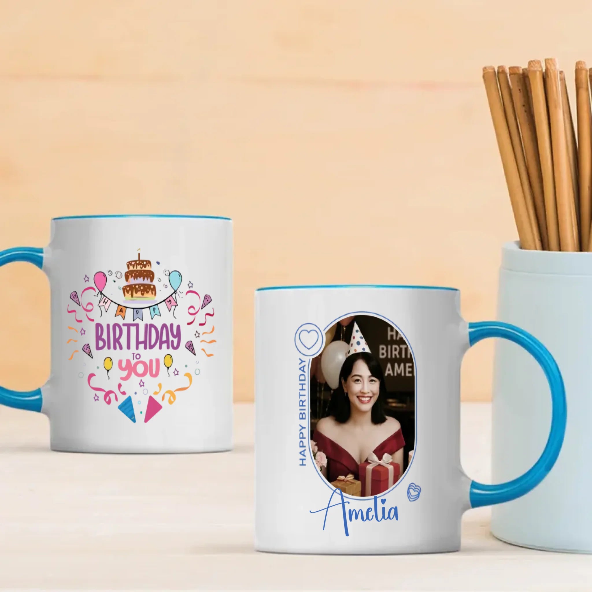 Happy Birthday Mom Mug – Elegant Gift – 89Prints