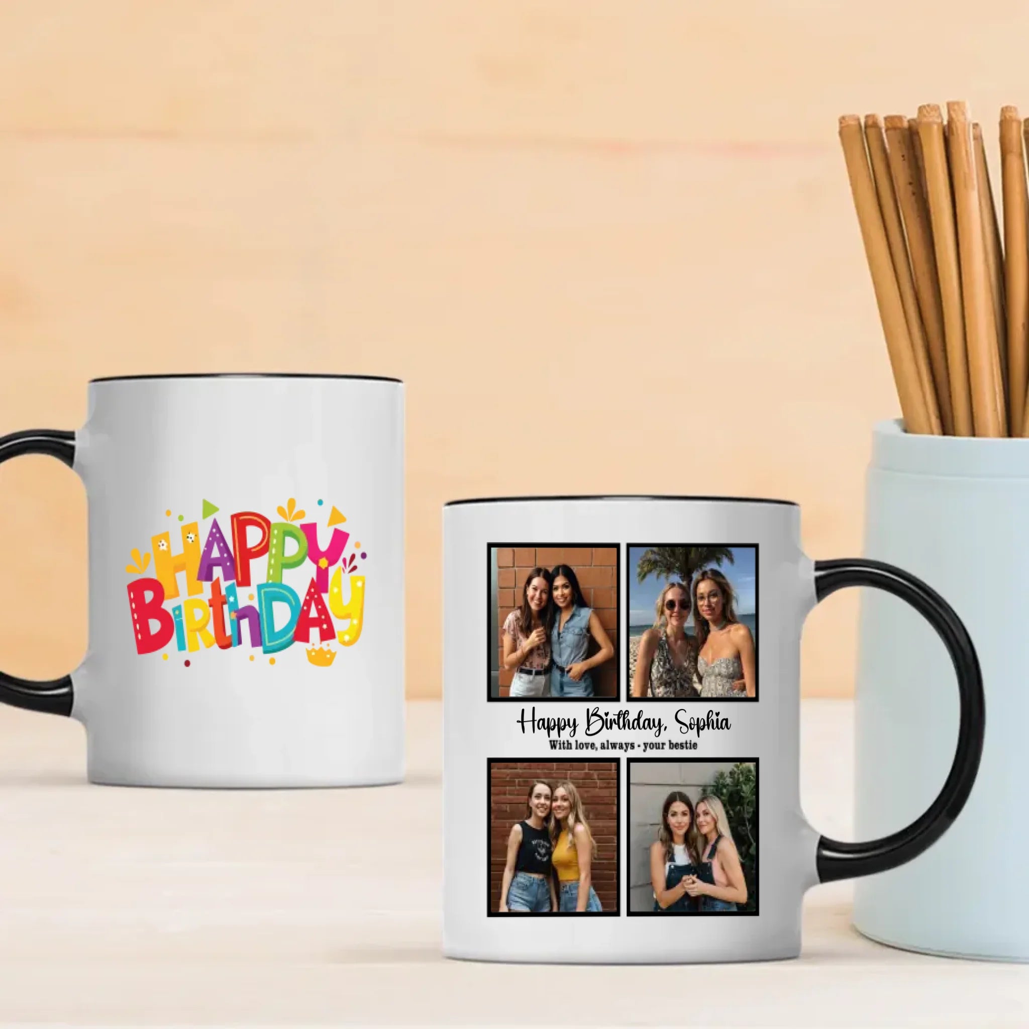 Adorable Bestie Birthday Coffee Mug Gift – Personalized Friendship Keepsake – 89Prints