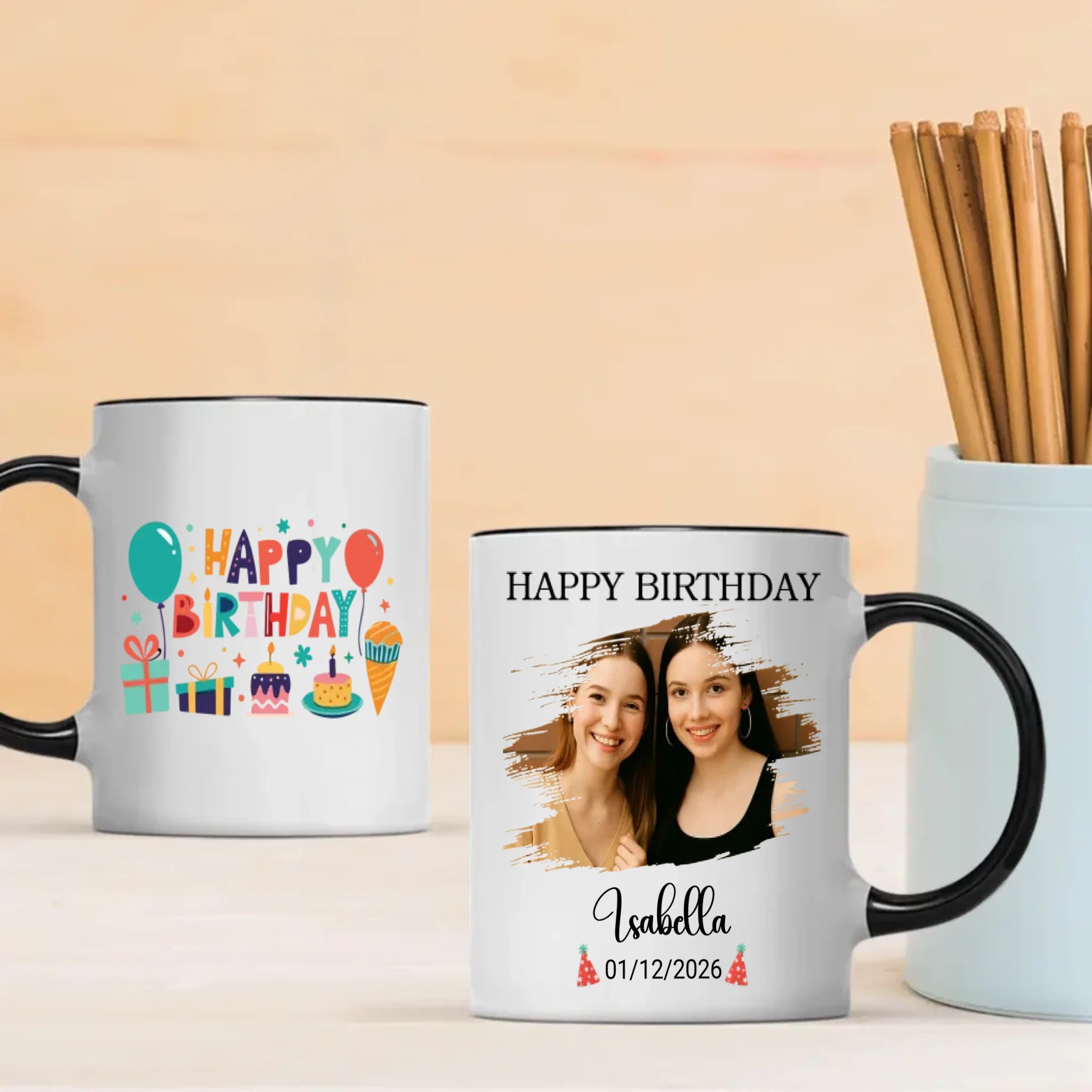 Customized Happy Birthday Mugs – Personalized Gift for Friends & Family – 89Prints