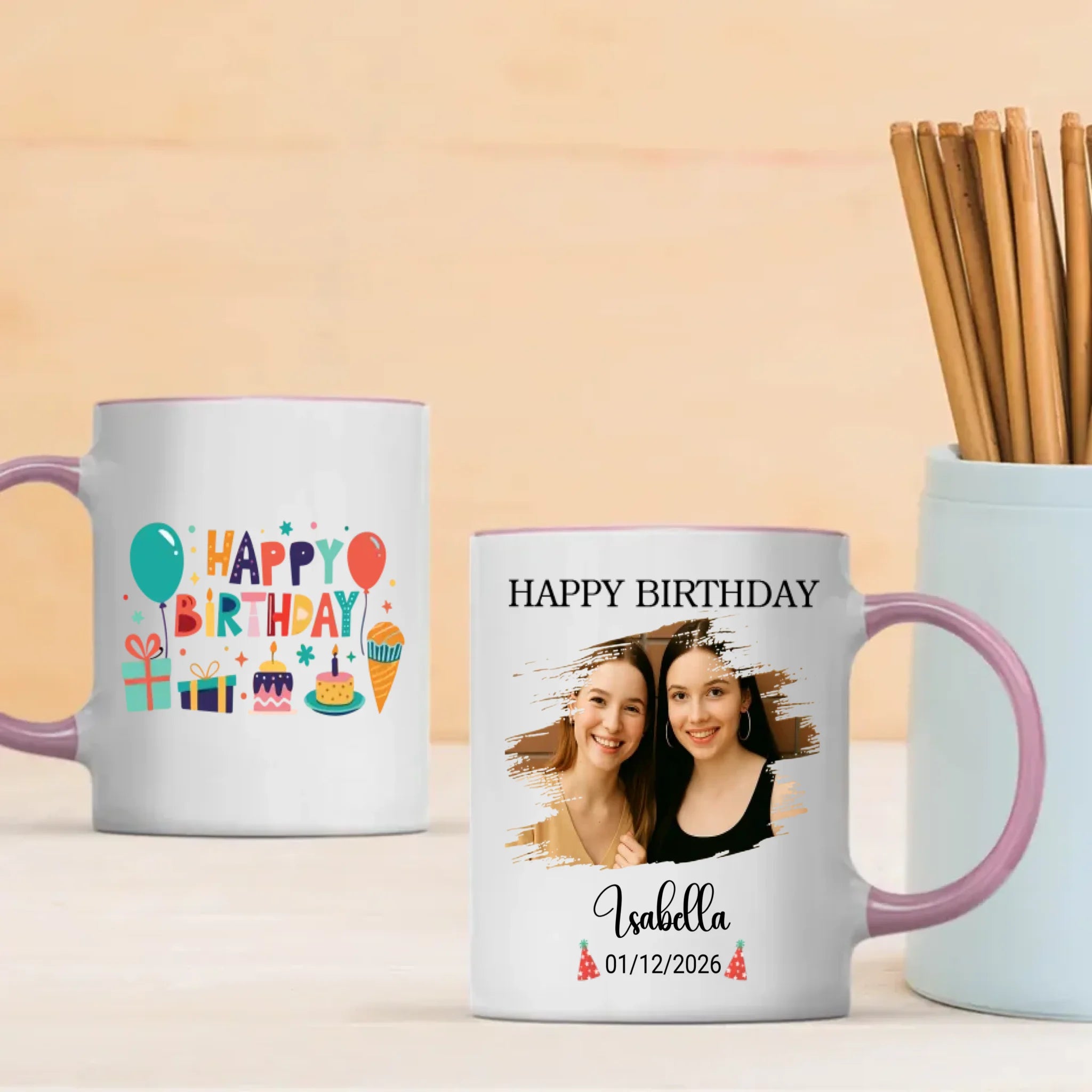 Customized Happy Birthday Mugs – Personalized Gift for Friends & Family – 89Prints