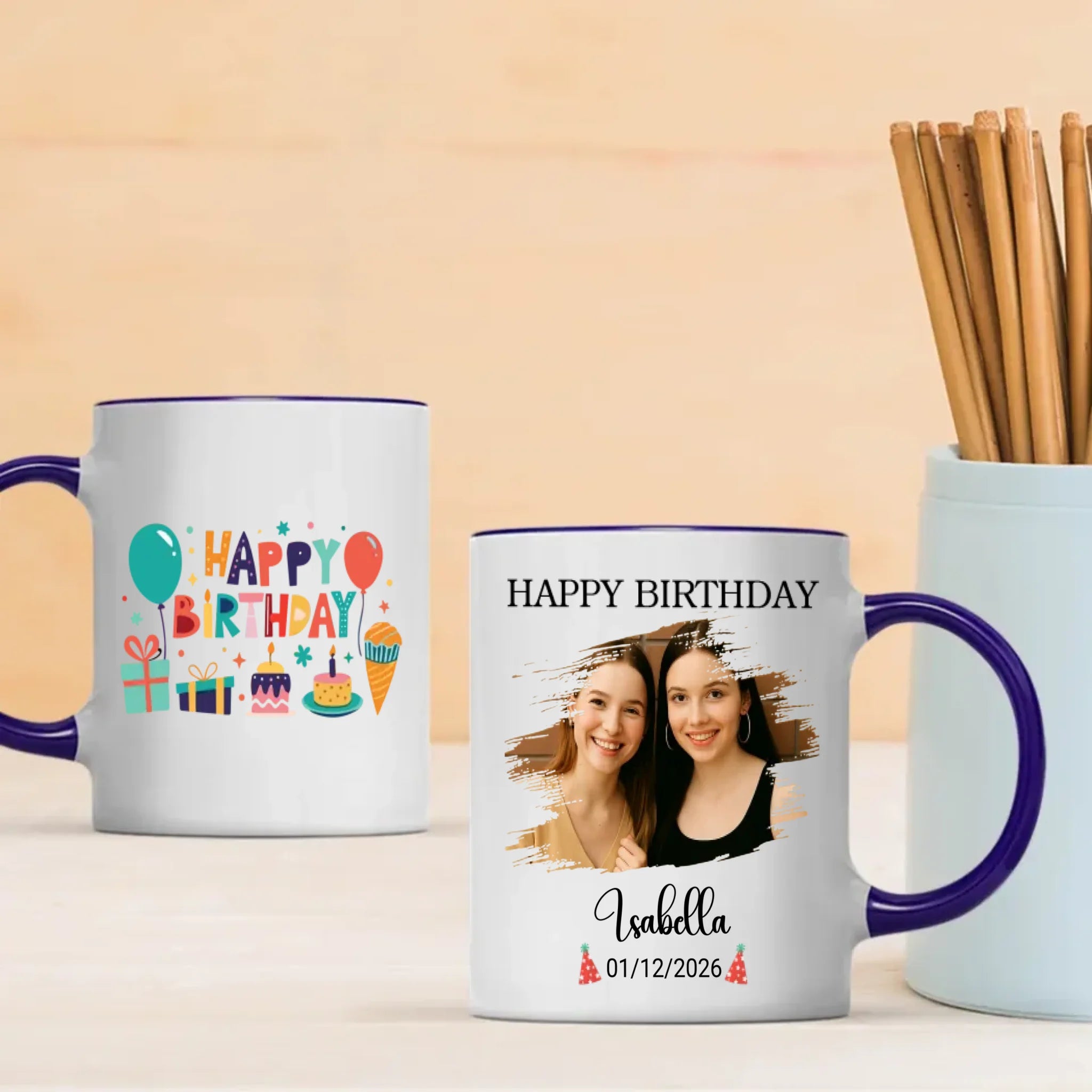 Customized Happy Birthday Mugs – Personalized Gift for Friends & Family – 89Prints