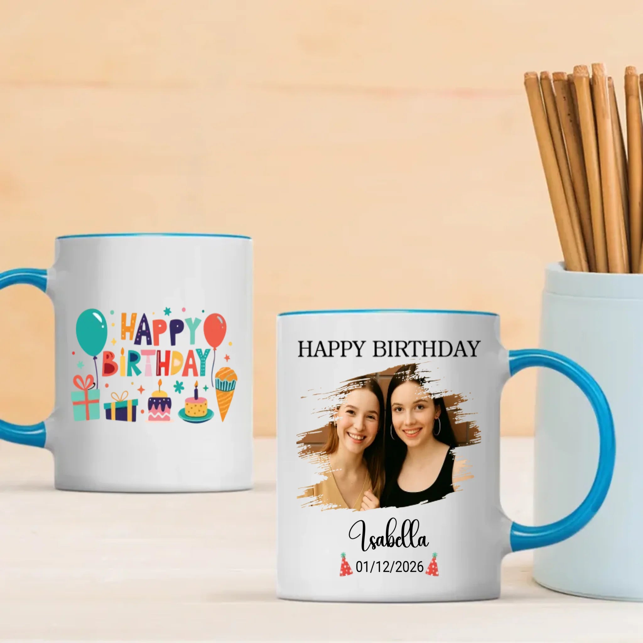 Customized Happy Birthday Mugs – Personalized Gift for Friends & Family – 89Prints